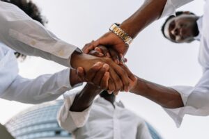 Teamwork Join Hands Partnership Concept